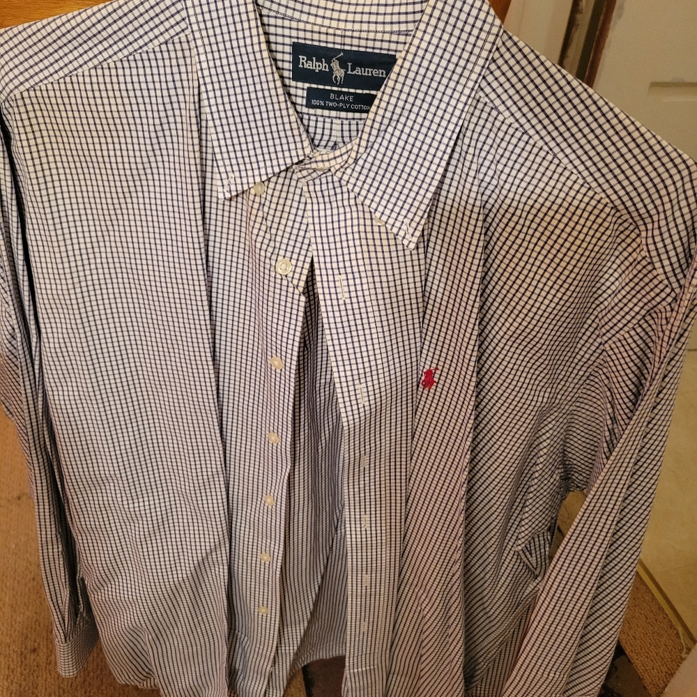 Ralph Lauren Blake blue plaid size XL